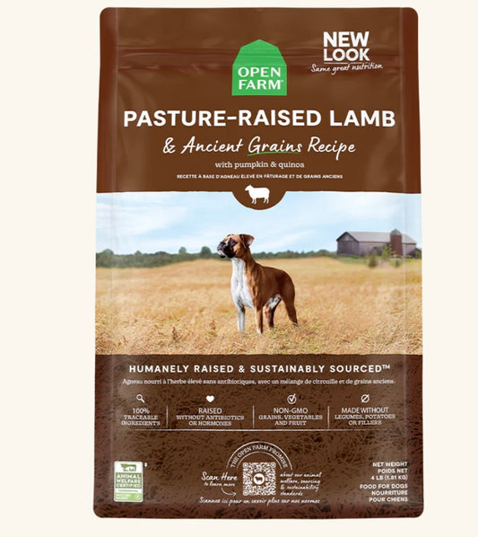 Open Farm Pastured Raised Lamb Recipe - Performance Dog Supply
