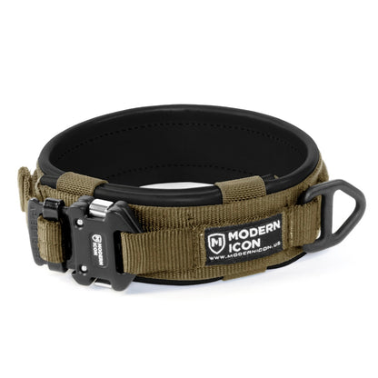 Modern Icon Leather Wrapped 2” Rigid Collar - Performance Dog Supply