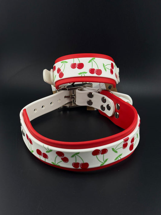 1.5" Cherry Double Layered Biothane Collar