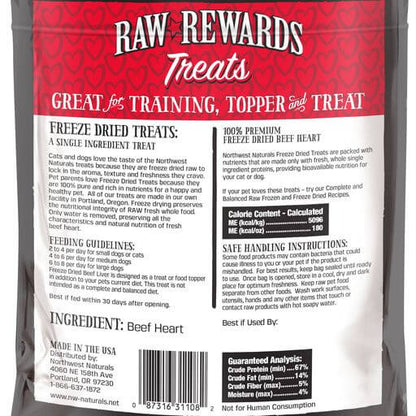 Northwest Naturals FD Beef Heart - Performance Dog Supply