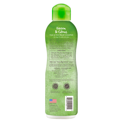 Tropiclean Neem & Citrus Flea & Tick Shampoo - Performance Dog Supply