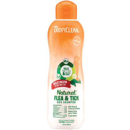 Tropiclean Maximum Strength Flea and Tick Shampoo - Performance Dog Supply