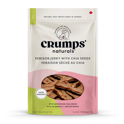 Crumps Venison Chia Seed Jerky - Performance Dog Supply