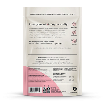 Crumps Venison Chia Seed Jerky - Performance Dog Supply