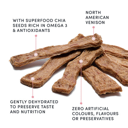 Crumps Venison Chia Seed Jerky - Performance Dog Supply