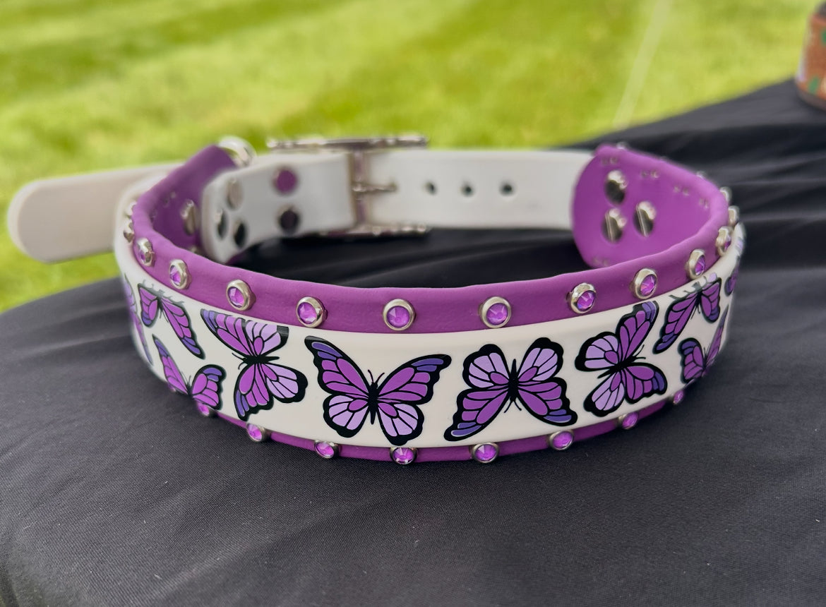 Butterfly Double Layered Biothane Collar