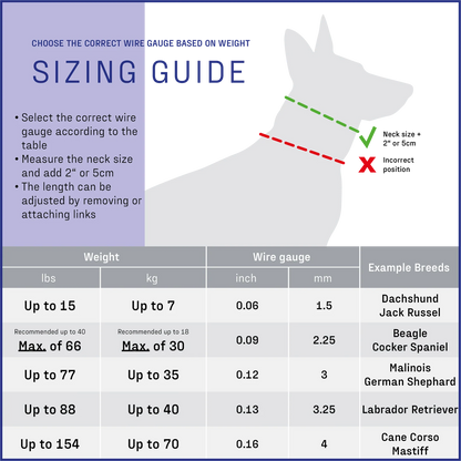HERM SPRENGER - Chrome ULTRA-PLUS Training Collar with Center-Plate and Assembly Chain