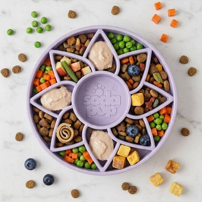 Sunflower eTray Slow Feeder Dog Bowl - Soft Shallow Lick Mat