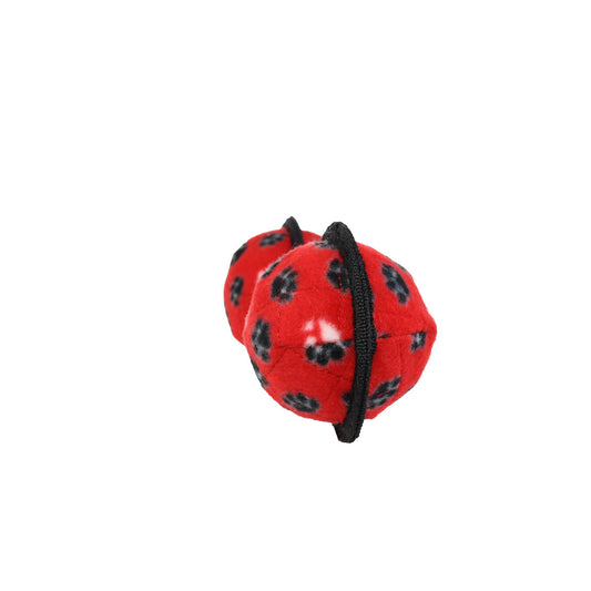 Tuffy Jr 2 Ball Tug Red Paw, Durable Squeaky Dog Toy