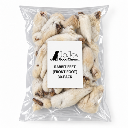 Bulk - Rabbit Feet with Fur – 30 Pack