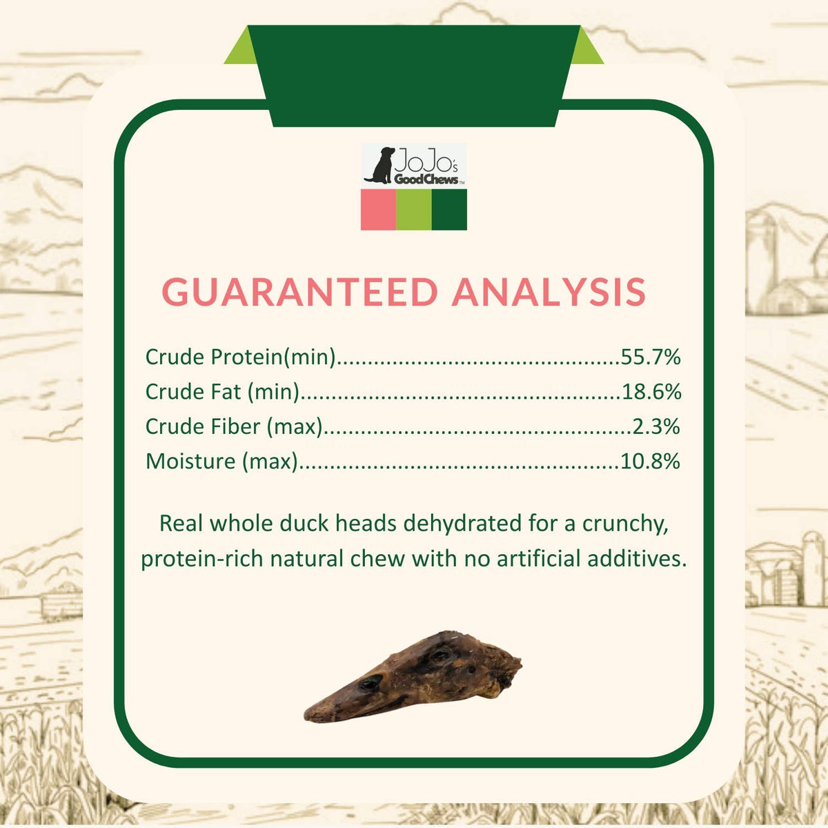 Bulk - Dehydrated Duck Heads – 30 Count