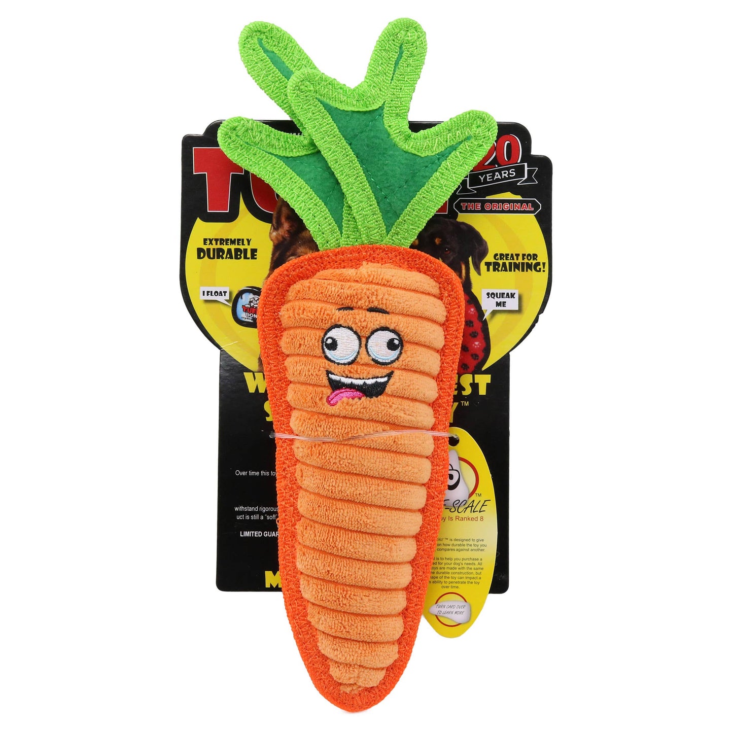 Tuffy Carrot Squeaky Dog Toy