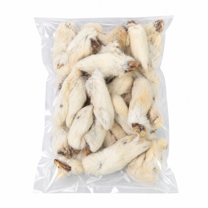 Bulk - Rabbit Feet with Fur – 30 Pack