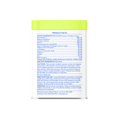 Native Pet - Senior Daily 12-in-1 Multivitamin Powder Supplement for Dogs