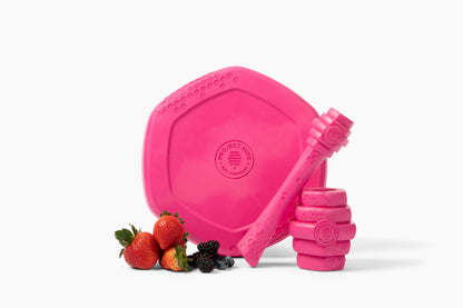 Project Hive Wild Berry Scent Hive Disc & Lick Mat Pink - Performance Dog Supply