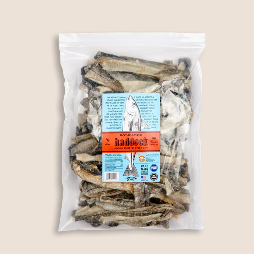 Bulk Haddock Skins - 1LB of Dog Treats
