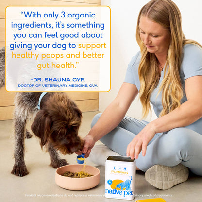 Native Pet - Organic Pumpkin Fiber Powder, Digestive Supplement for Dogs: 16 oz