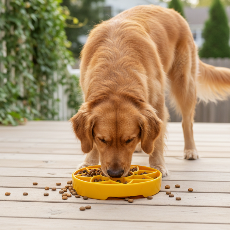 Sunflower eTray Slow Feeder Dog Bowl - Soft Shallow Lick Mat