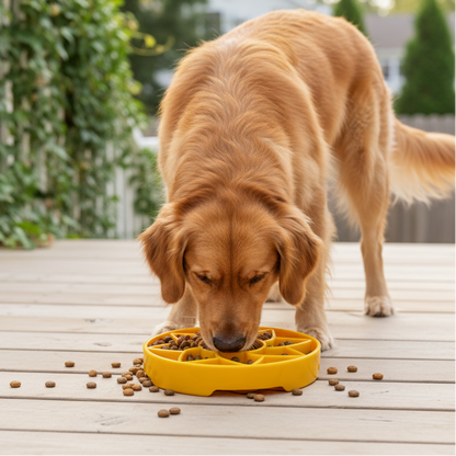 Sunflower eTray Slow Feeder Dog Bowl - Soft Shallow Lick Mat