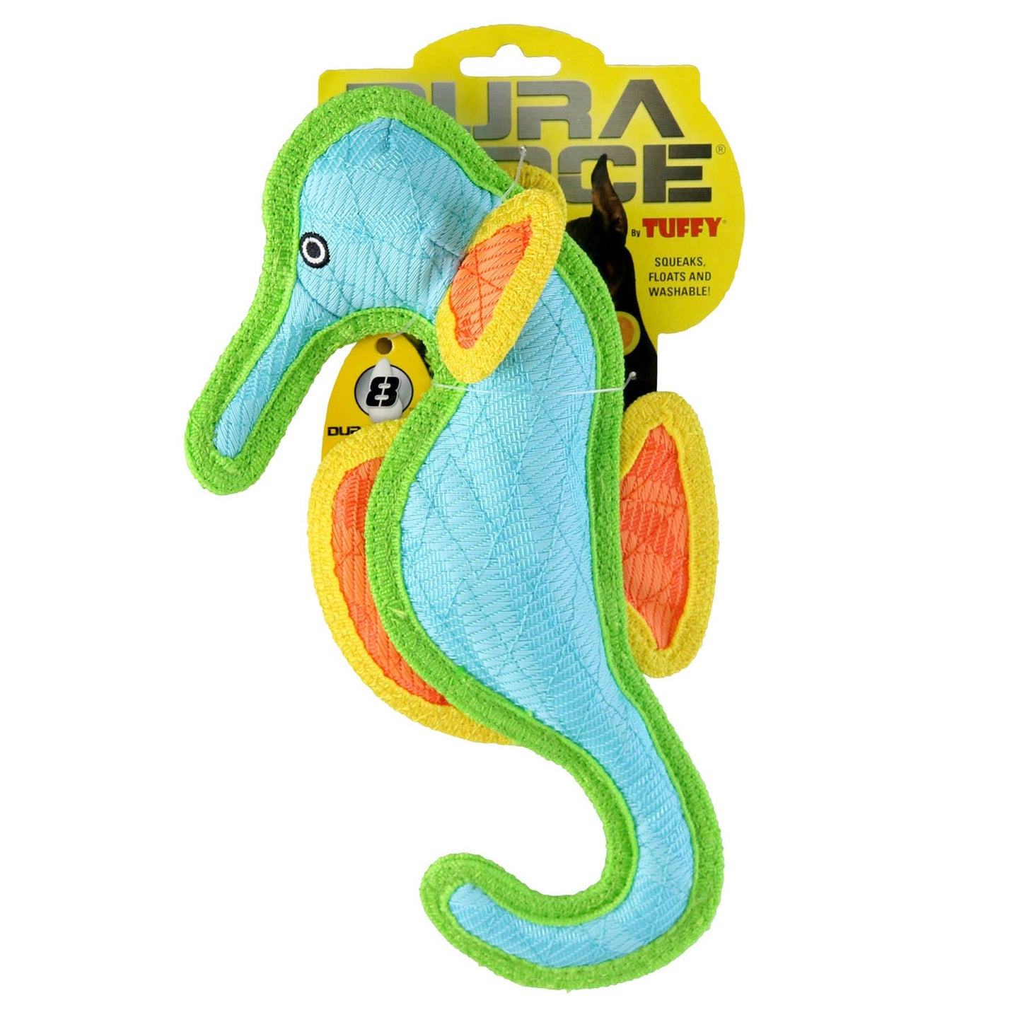 DuraForce Seahorse - Blue - Squeaky Dog Toy