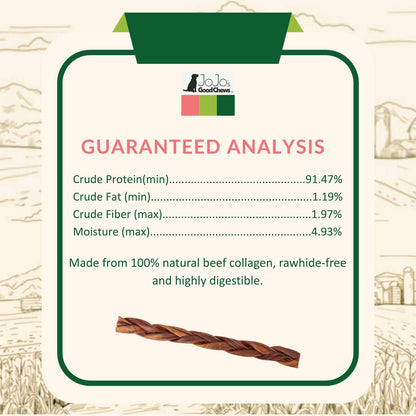 Bulk - Jumbo Braided Collagen Stick – 15 Pack