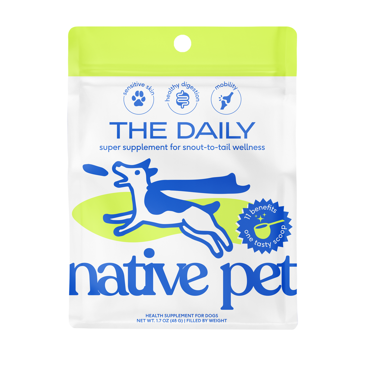 Native Pet - The Daily Powder Supplement, 11-in-1 Multivitamins for Dogs: 60 scoops