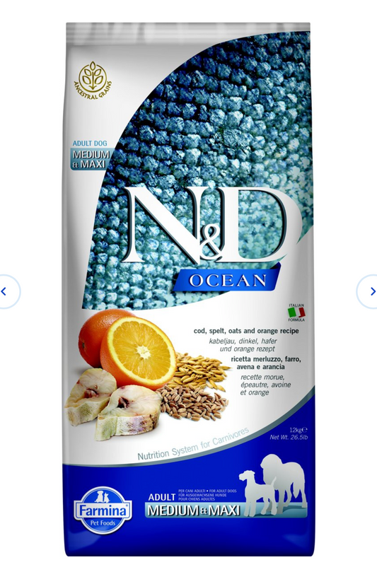 Farmina N&D Ocean Cod & Orange - Performance Dog Supply