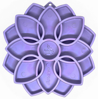 Mandala Softie Shallow Slow Feeder Dog Bowl with Suction Cups