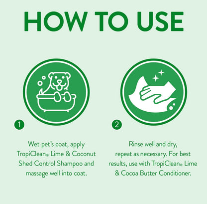 Tropiclean Lime & Coconut Shed Control Shampoo - Performance Dog Supply